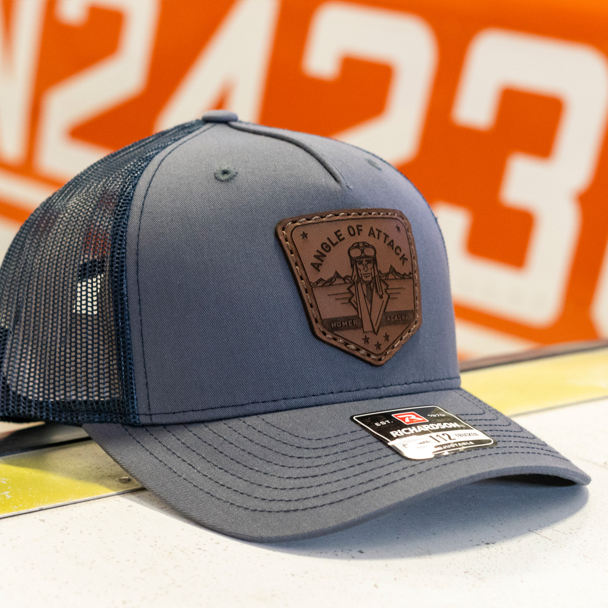 NAVY BLUE ANGLE OF ATTACK AVIATOR HAT