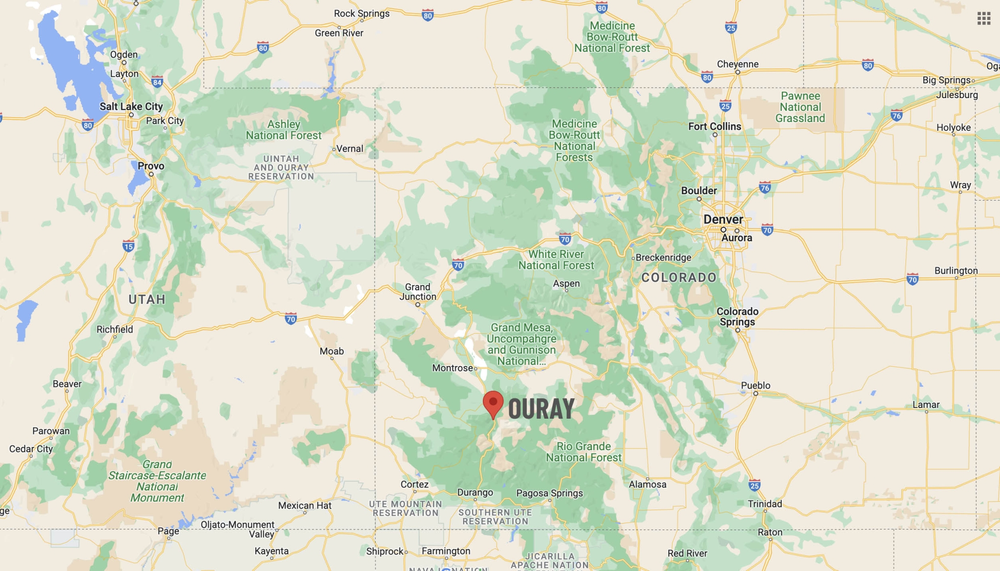 Ouray and the surrounding areas