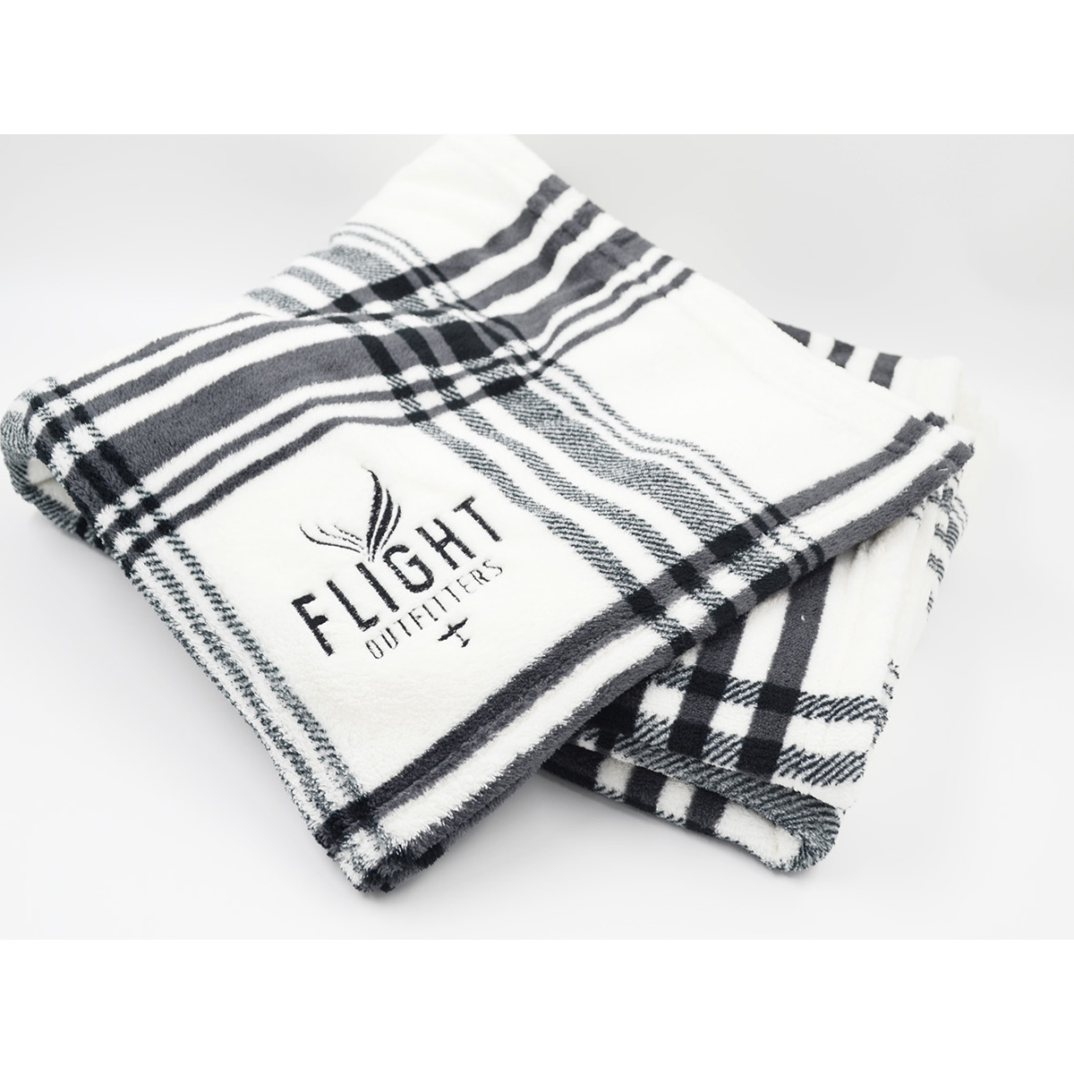 Black/White plush blanket