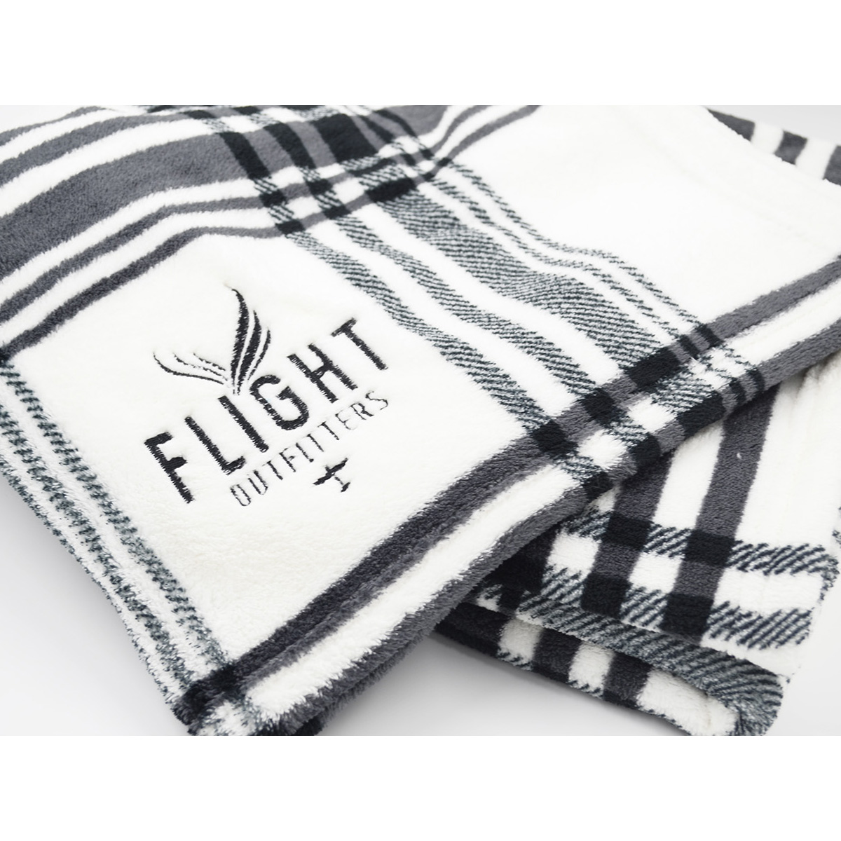 Black/White plush blanket