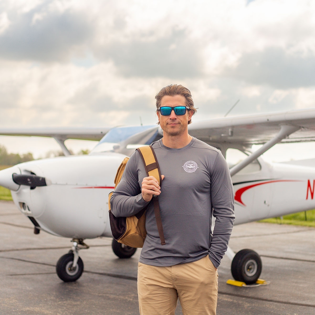Men's AOPA SPF Long Sleeve Shirt - Smoke Grey