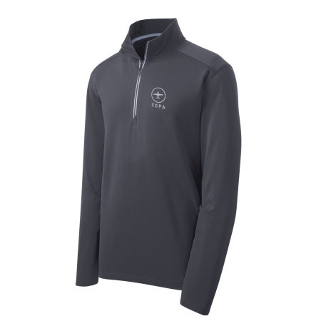 COPA Men's Approach 1/4 zip - iron grey - vertical logo