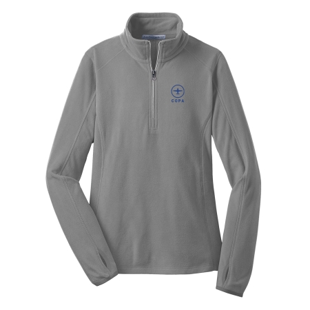 COPA Women's Summit 1/4 zip fleece - pearl grey - vertical logo