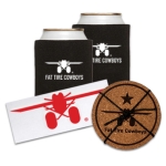 FTC Set of Coasters, Sticker and 2 Koozies Bundle
